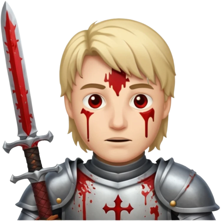 knight with a bloody sword  emoji