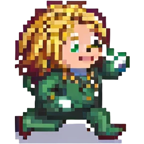Peppino Spaghetti from Pizza Tower, pixel art style, running animation frame, exaggerated movement, no background emoji