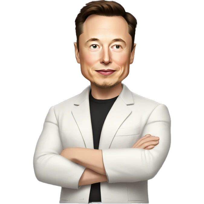 elon musk in tesla emoji