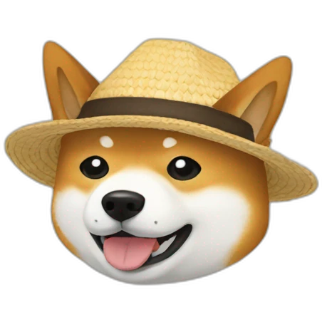 Shiba luffy hat emoji