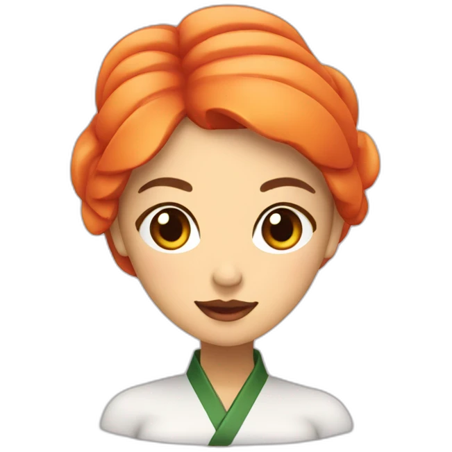 Femme sur un sushi emoji