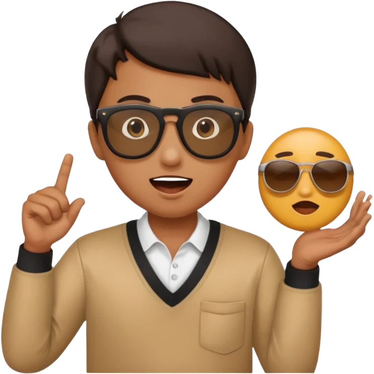 this emojis 😳🕶️🤏🏼 convinated  emoji