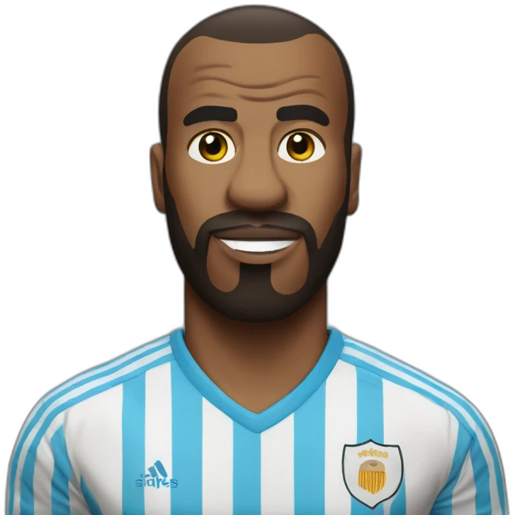 MR-T wearing argentinian soccer t-shirt emoji