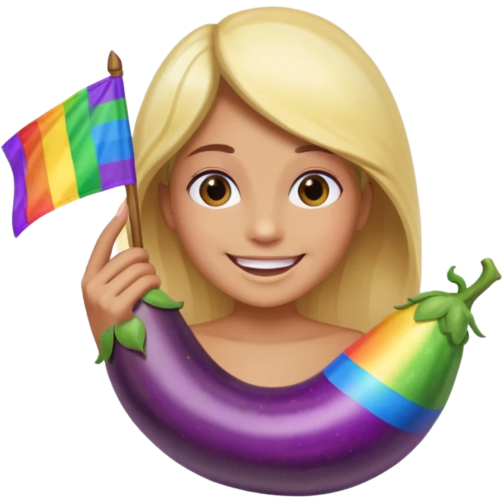 gay emoji with big egpplant emoji