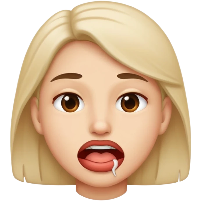 person with a biting lip emoji