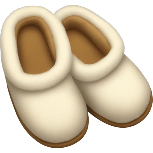 Ugg slippers realistic  cream color  emoji