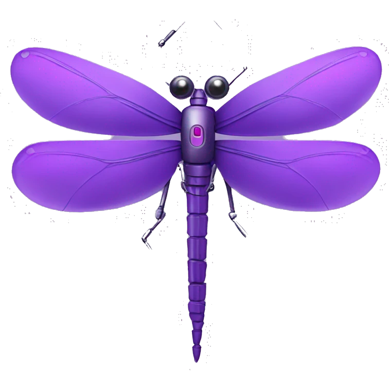 purple robotic dragonfly emoji