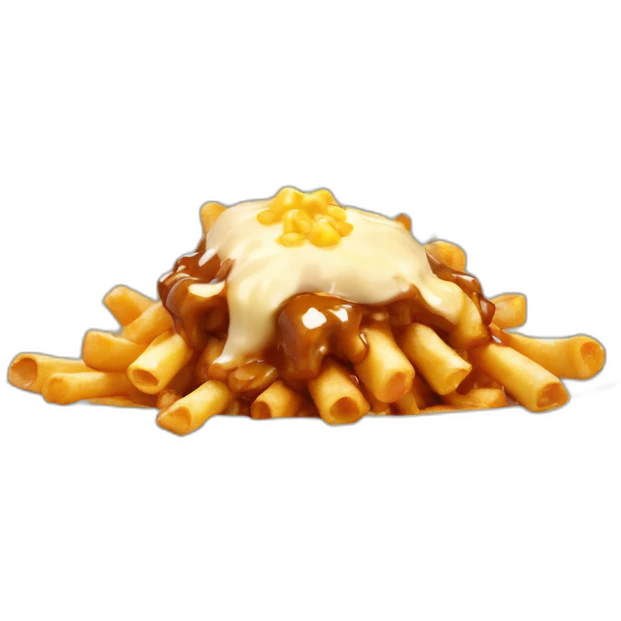 Poutine qui mange une poutine emoji