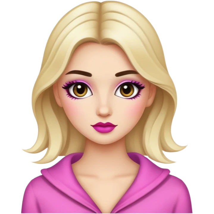 Girly girl with makeup and fashionable clothes emoji