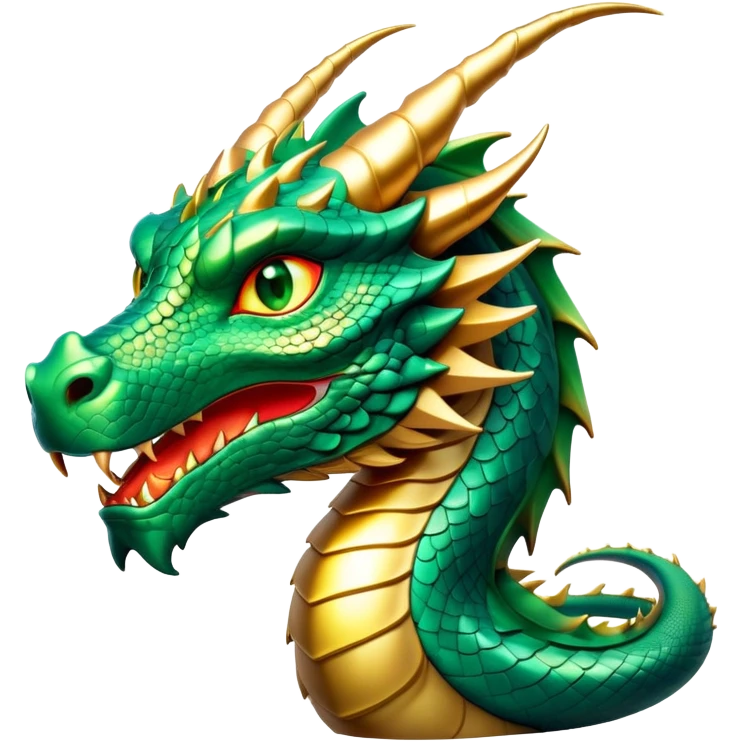 cinematic-noble-dragon-portrait-emoji,-poised-and-majestic,-with-a-sinuous,-elongated-build-and-shimmering,-scale-covered-skin-in-hues-of-emerald-and-gold,-piercing,-fiery-eyes,-simplified-yet-sharp-and-sophisticated-features,-highly-detailed emoji