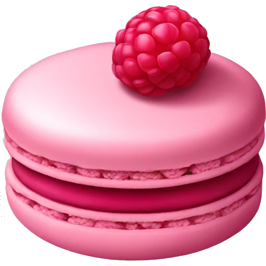 raspberry macaron emoji