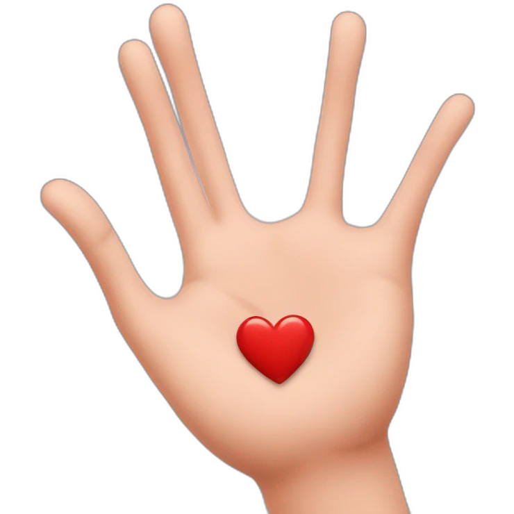 coeur avec les mains emoji