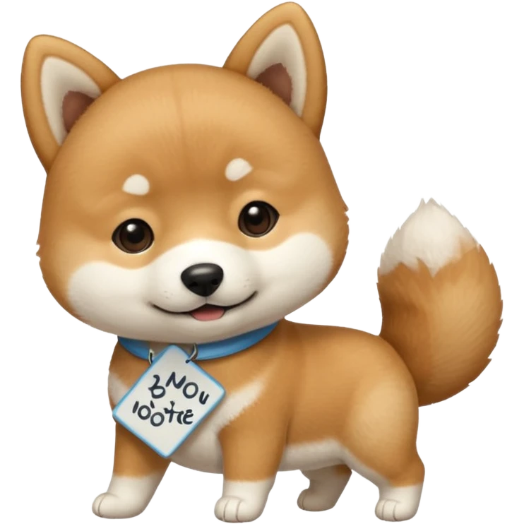 Crea un cagnolino un aski che mostra un cartello con scritto Buonanotte 😘 emoji