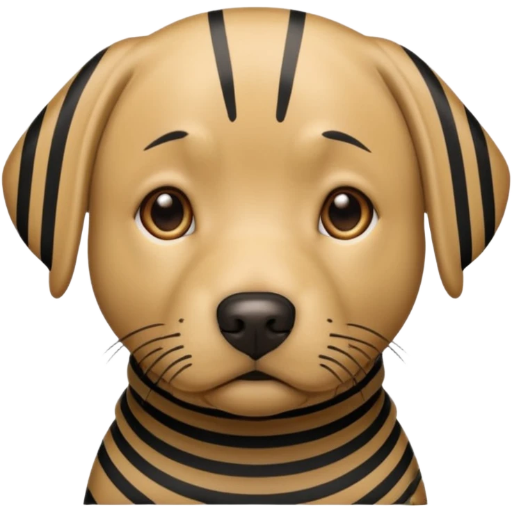 Black lab with striped short  emoji