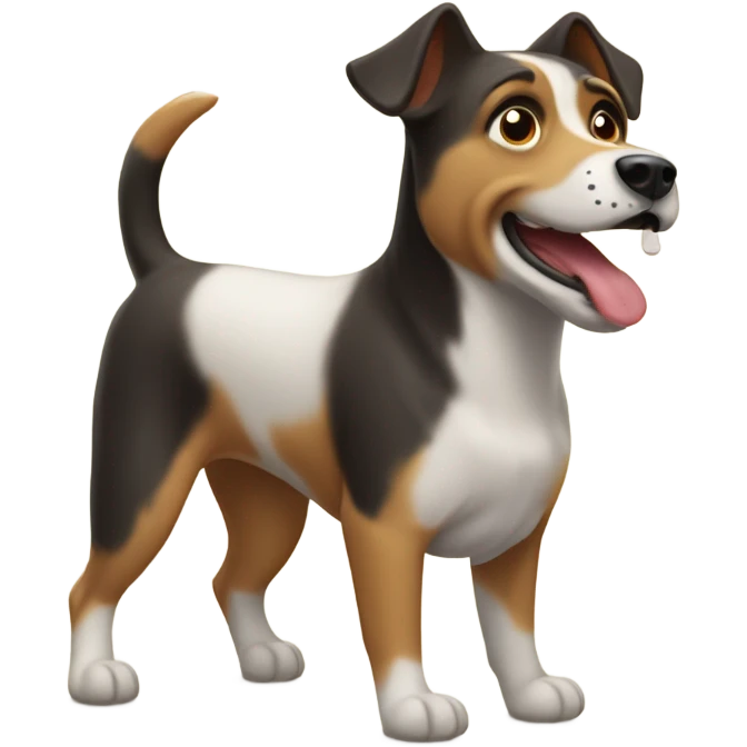 Perro haciendo caca emoji