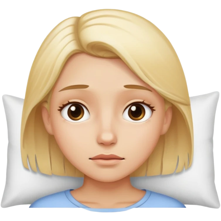 blond girl with insomnia emoji