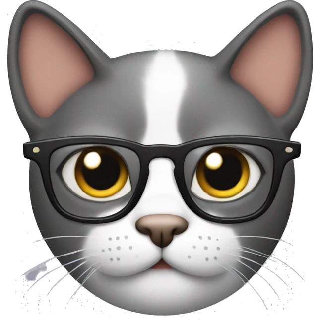 Cat wearing glasses emoji
