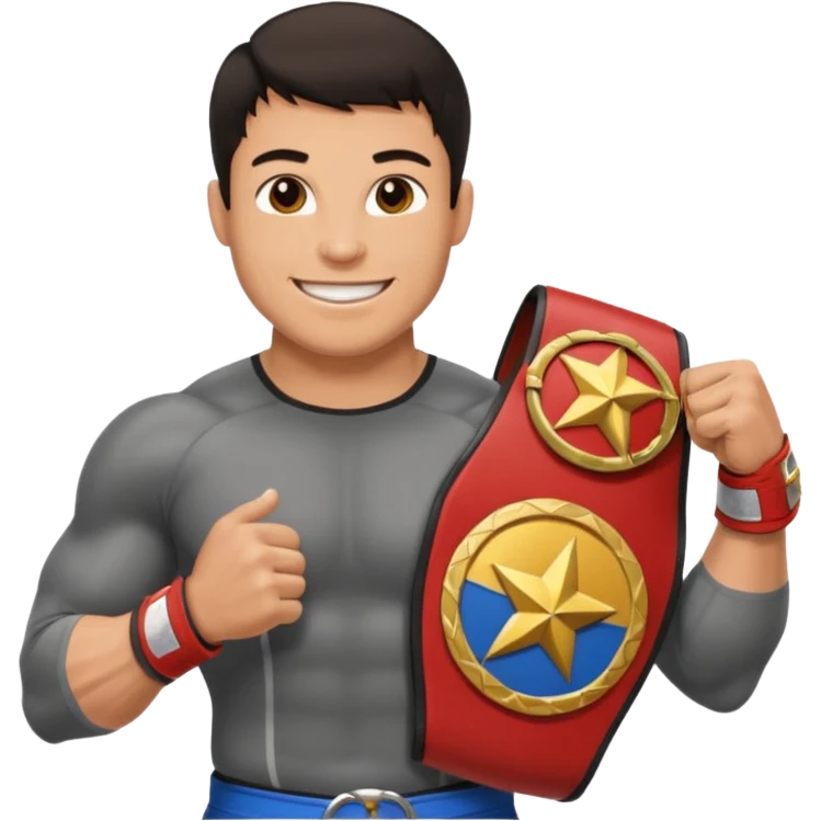  professional-wrestling with champions belt emoji
