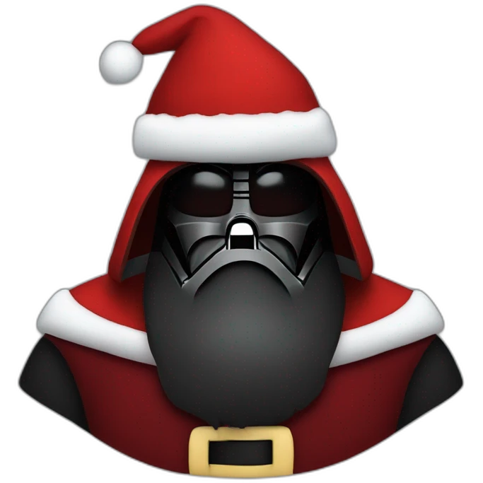 Dark vador dress like santa claus emoji