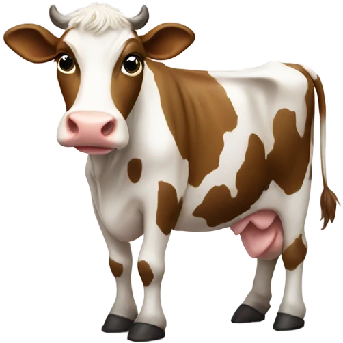 Cow wearing boots emoji