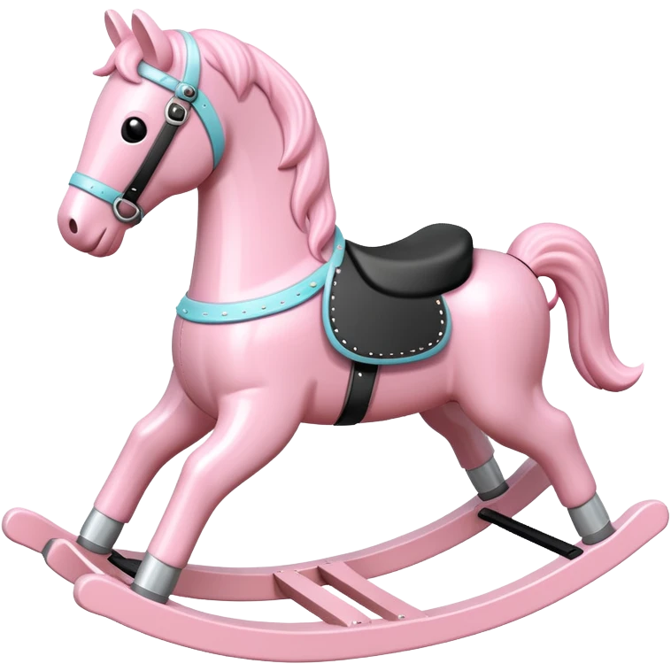 Pastel pink rocking horse toy emoji