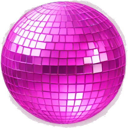 Pink disco ball emoji