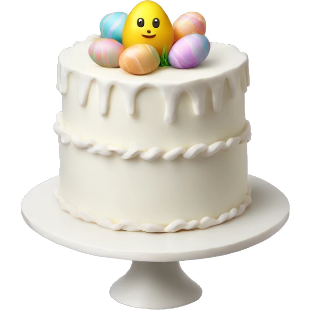 Easter white cake emoji