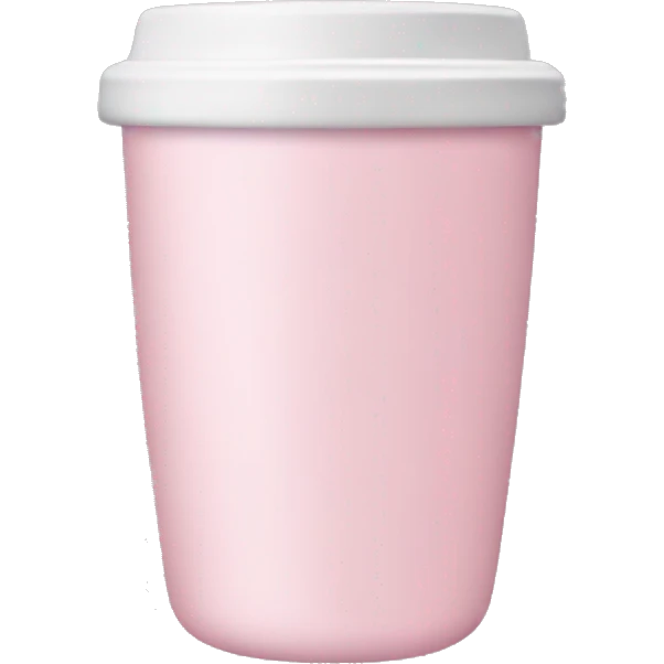Light pink tumbler without face emoji