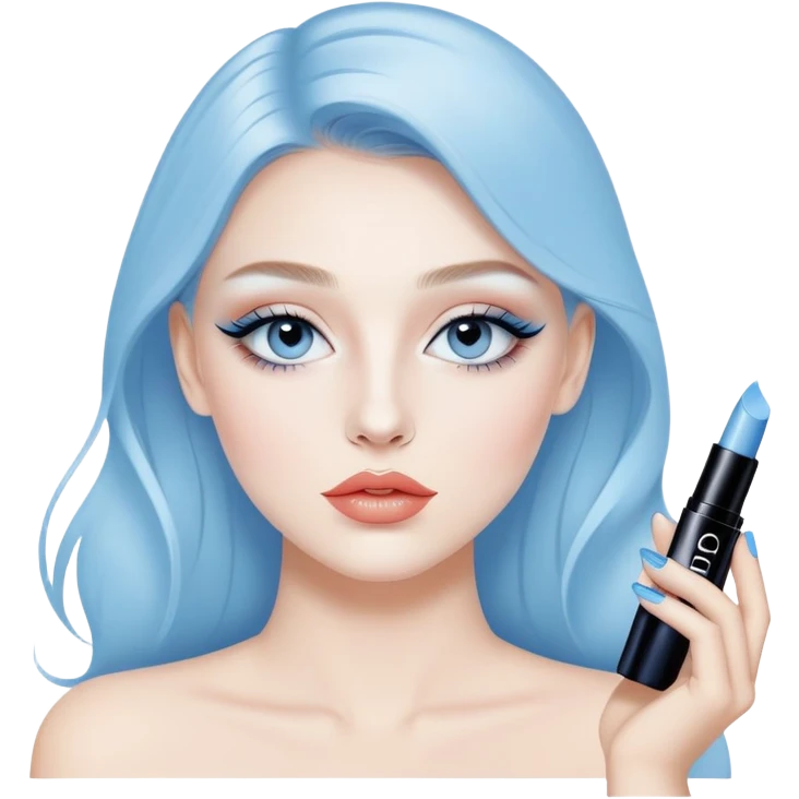 Light blue Dior makeup emoji