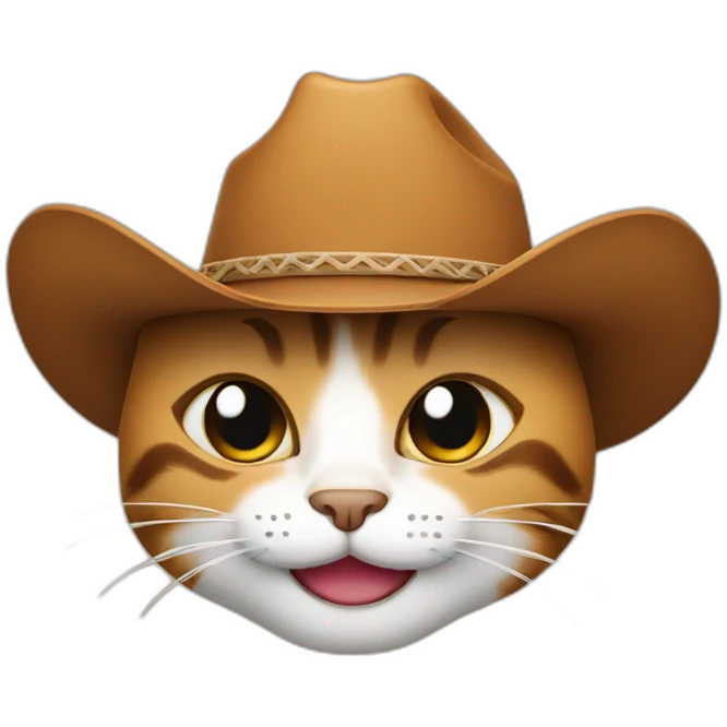 cat smiling with cowboy hat emoji