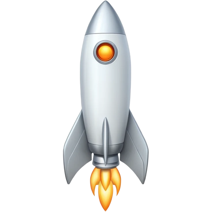 white rocket emoji