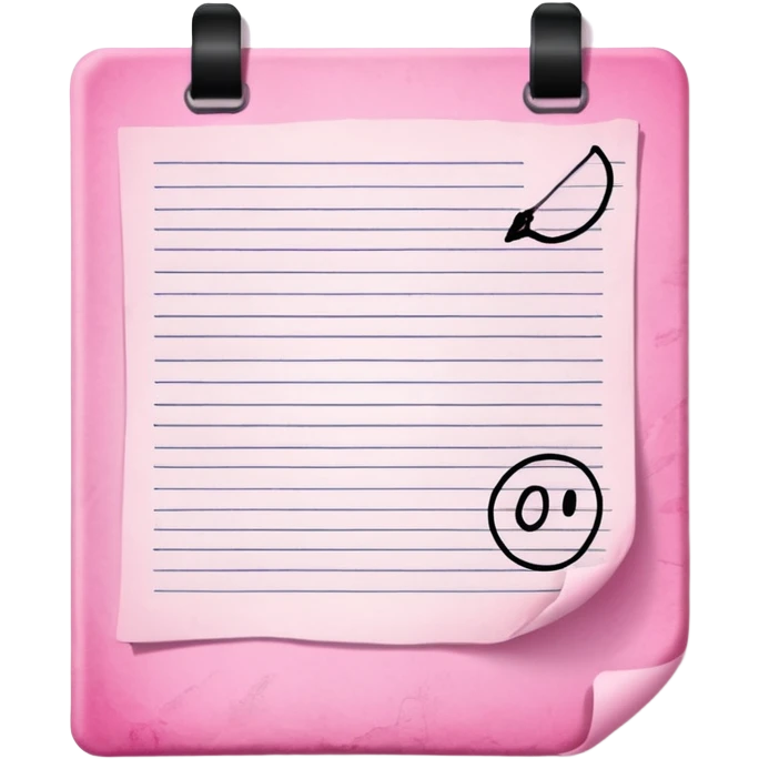 exam paper pink themed  emoji