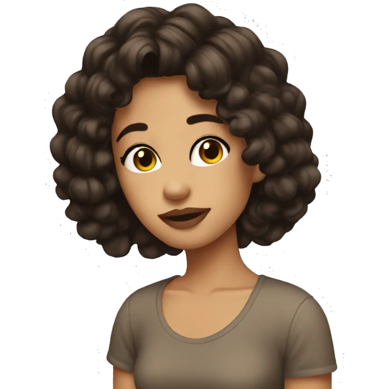 Brunette aesthetic emoji