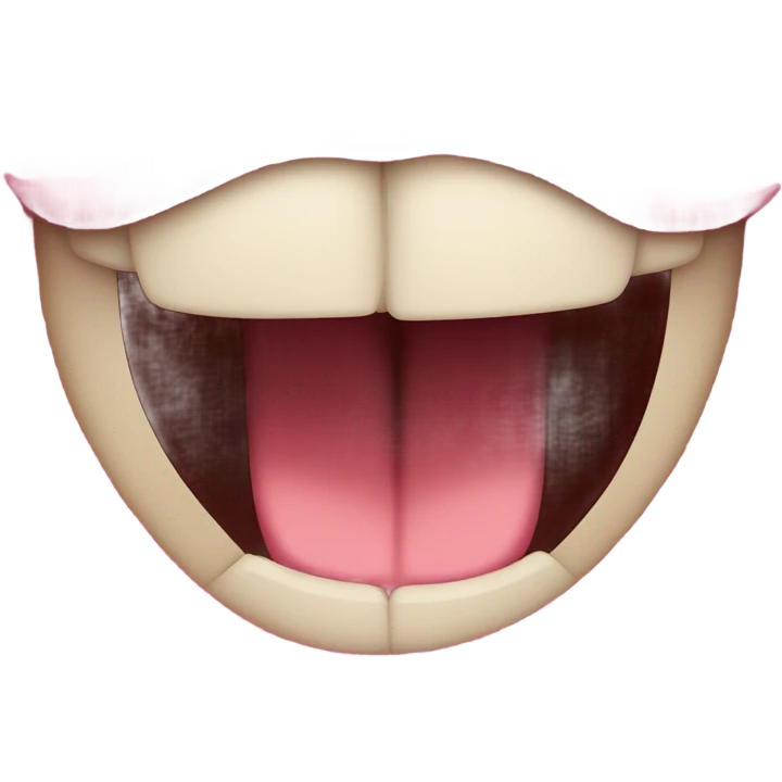 Emoji opening its mouth with realistic tongue  emoji