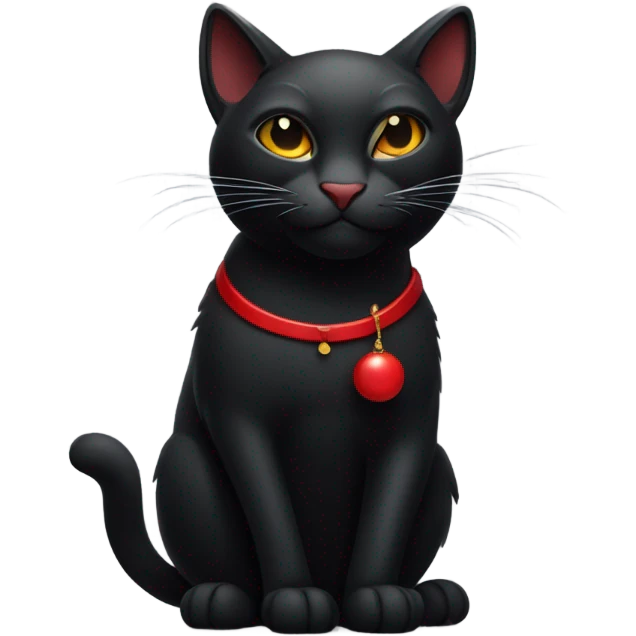 black cat smoking Red Cigarette  emoji