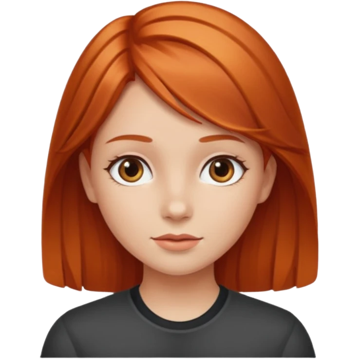 Copper haired girl portrait emoji