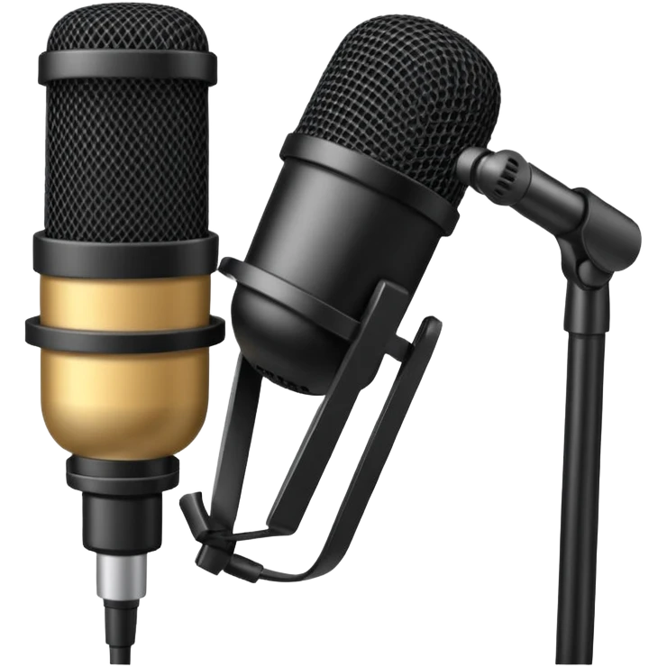 recording studio microphone with cover emoji