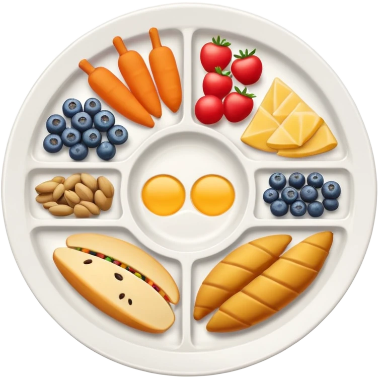 plate divided into food sections emoji