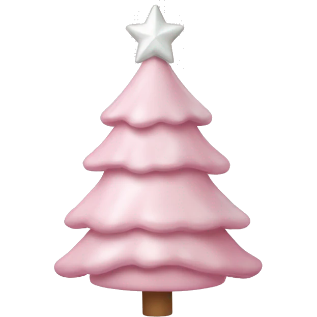 light pink christmas tree with white bows as ornamenta emoji