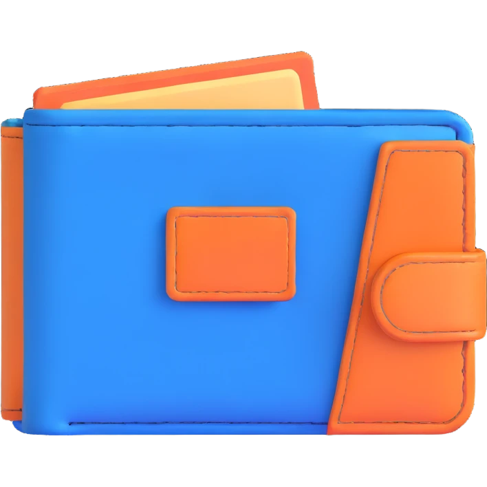 blue wallet emoji