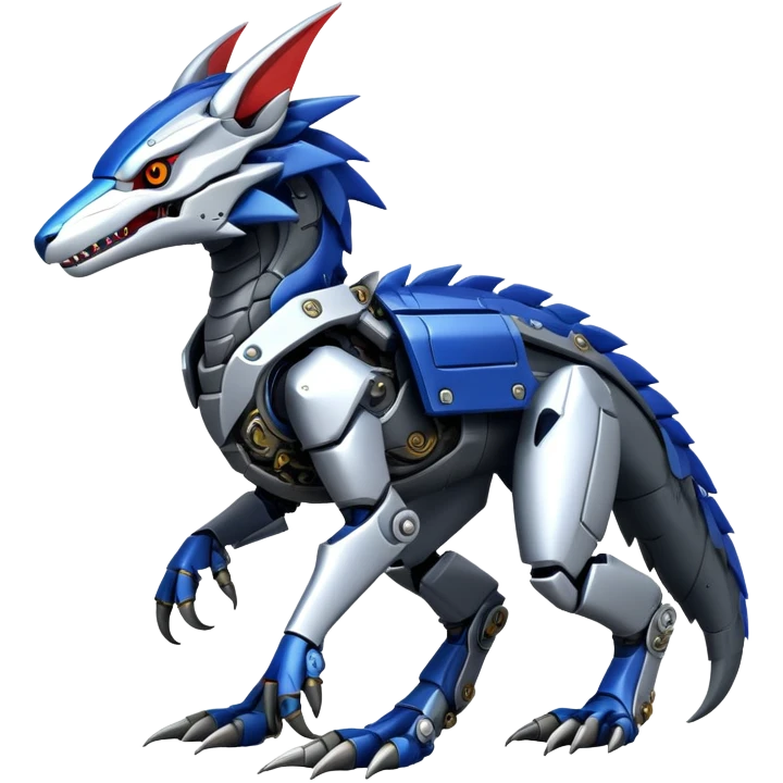 Futuristic Mechanical Sergal-raptor-nargacuga-vernid emoji
