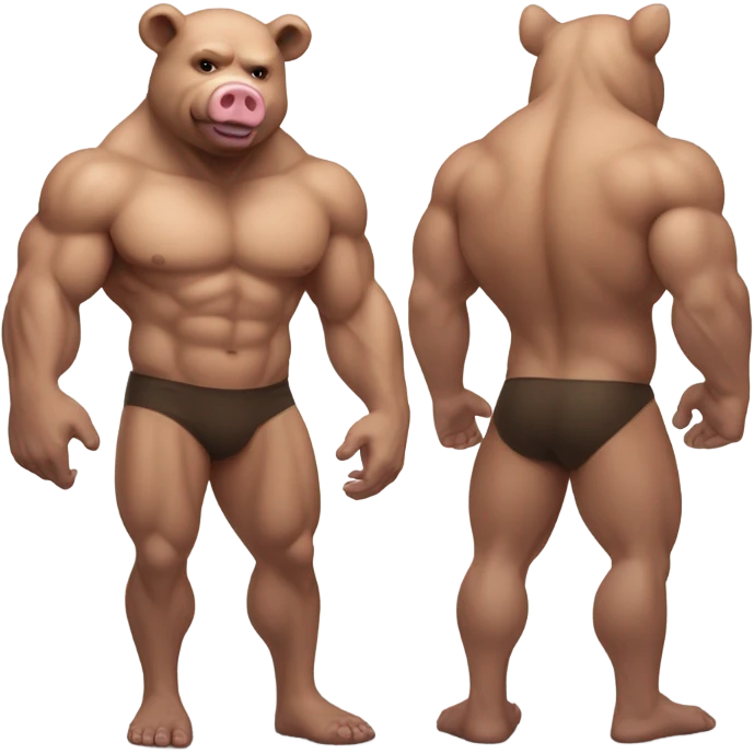 Man, bear pig emoji