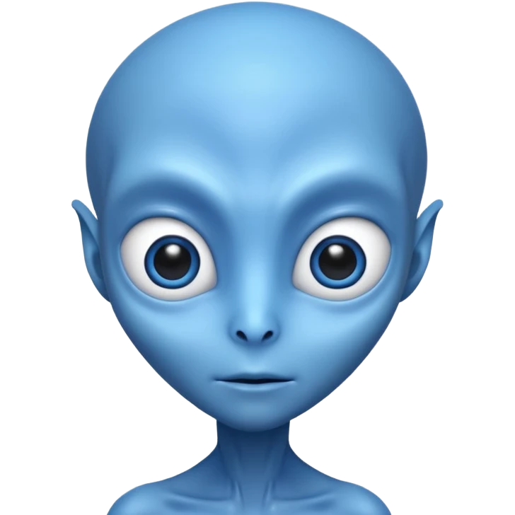 Blue alien emoji