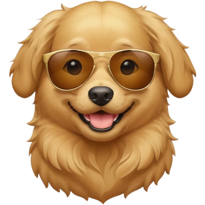 goldren retriever with sunglasses on emoji