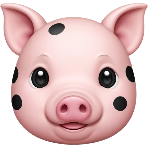 white and black spotted cute pig emoji