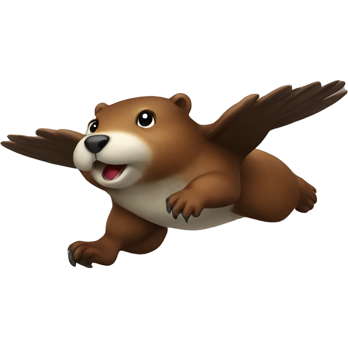 Flying beaver emoji