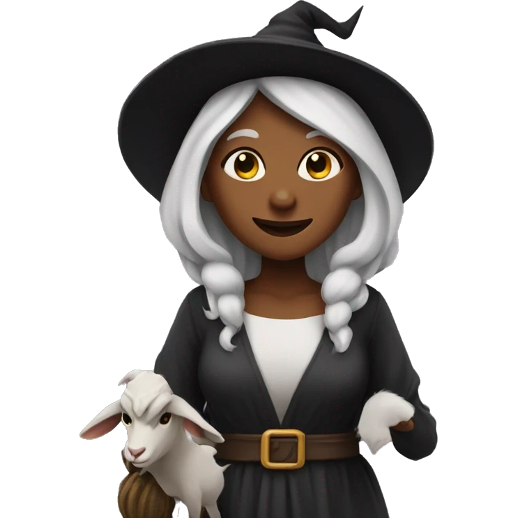 Witch with goat appareance emoji