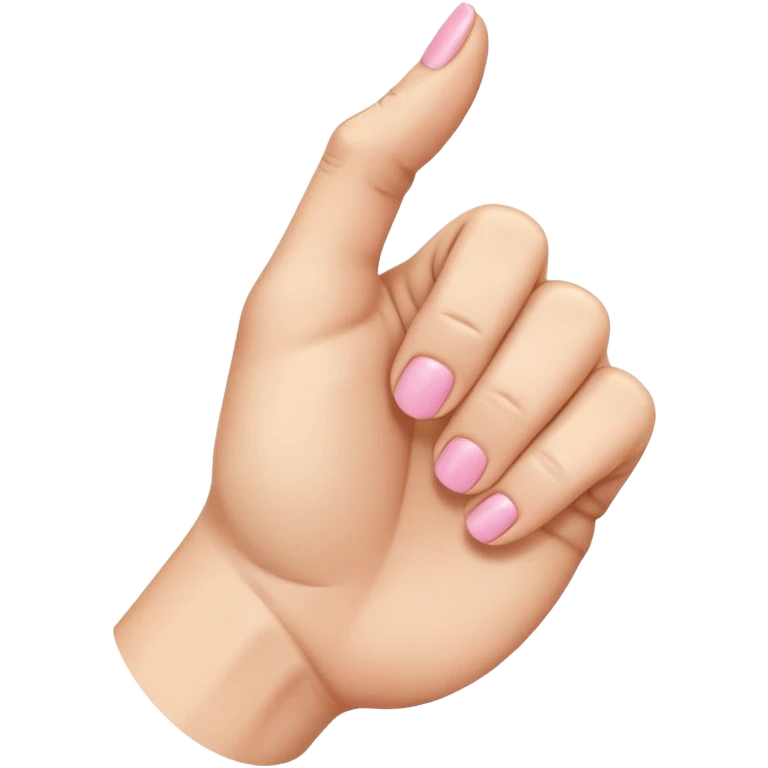 right-facing hand with pinky finger extended forward, other fingers curled into a fist, minimal details, standard system emoji look emoji