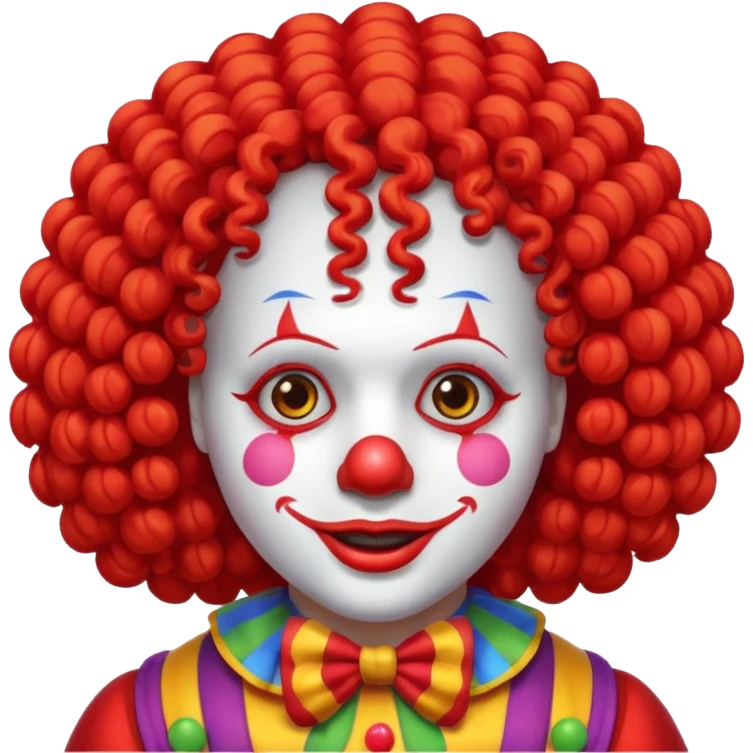 clown wig hair emoji
