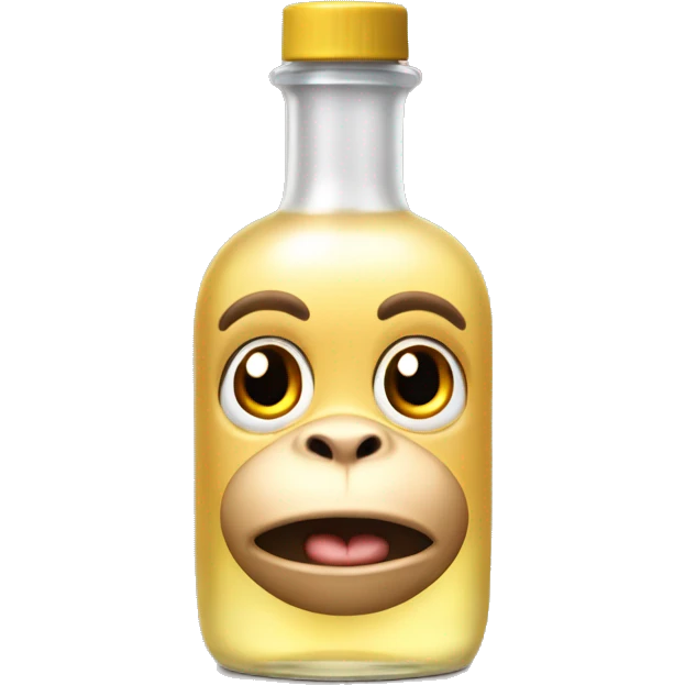 DRACOS'S Baby oil bottle with monkey face emoji